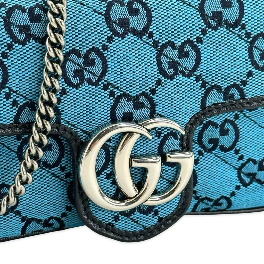 GUCCI  GG Canvas Super Mini Marmont Shoulder Bag