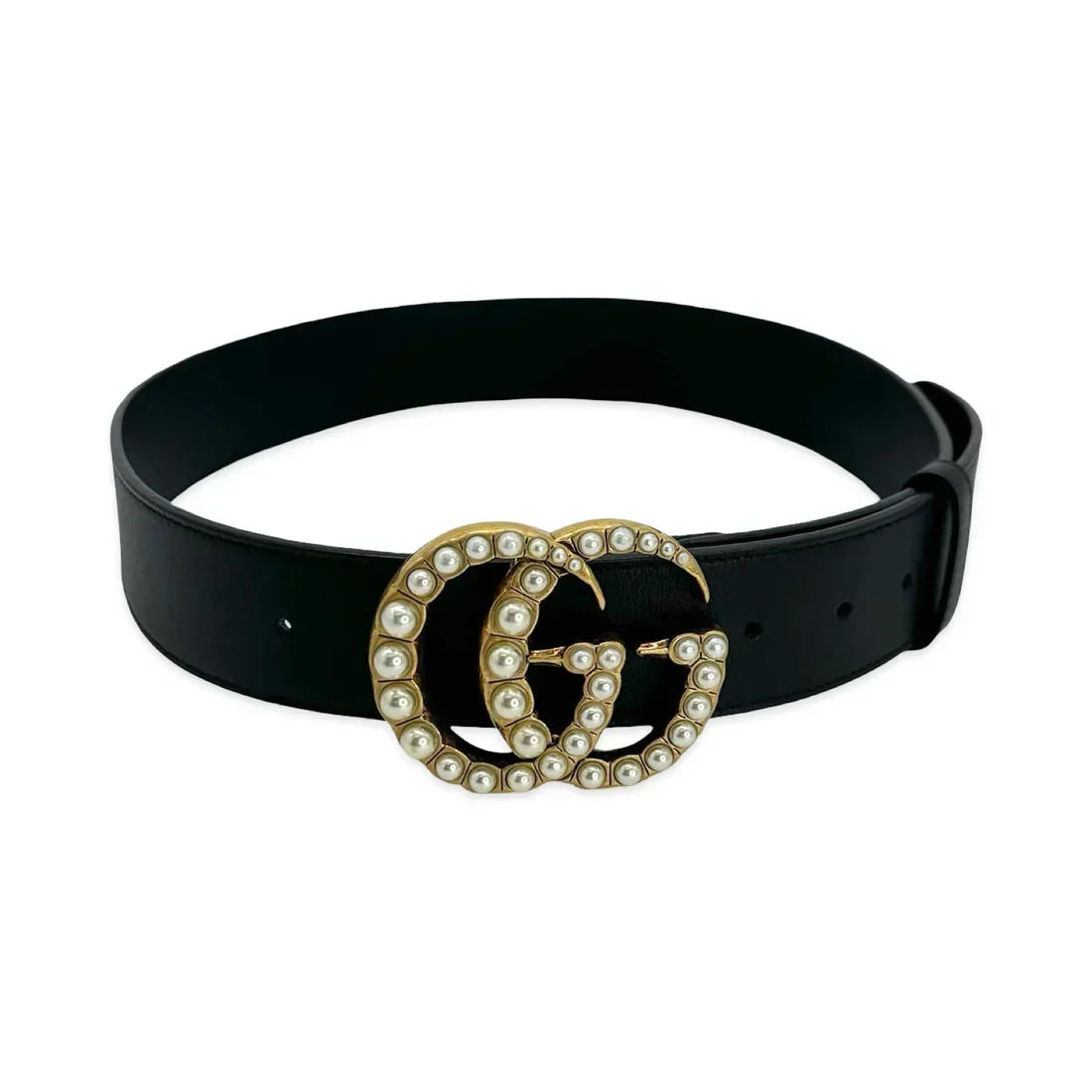 Gucci Calfskin GG Supreme Pearl Belt
