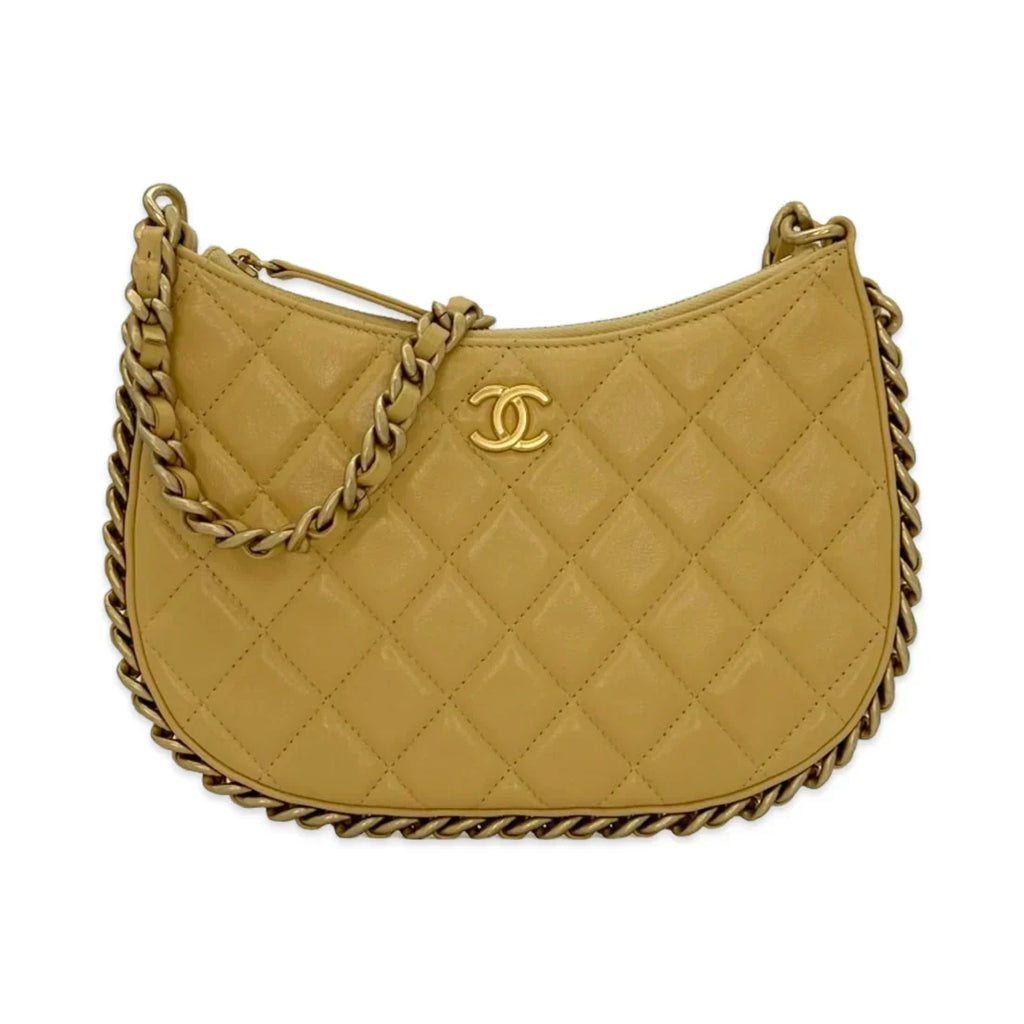 CHANEL  Calfskin Chain Around Shoulder Bag