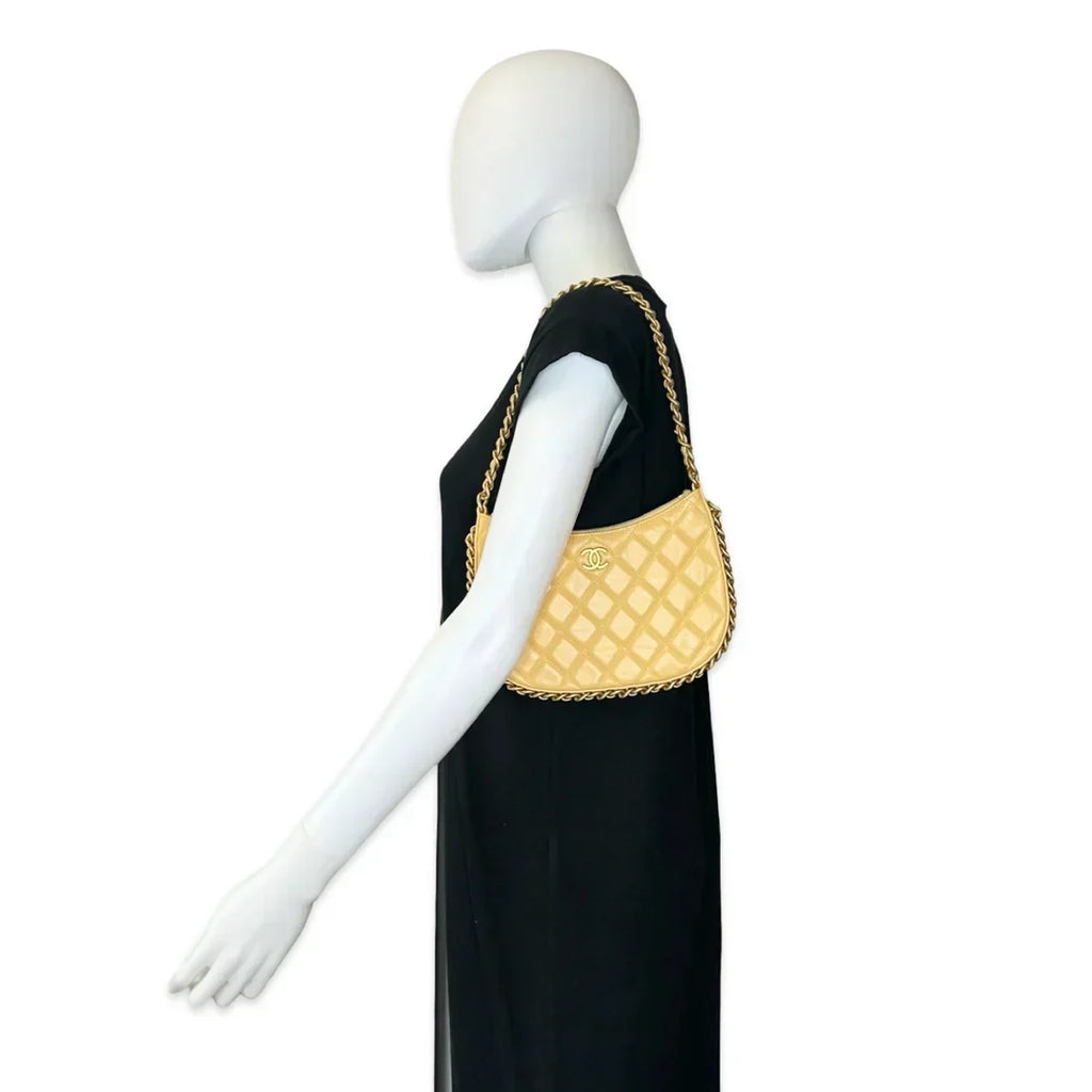 CHANEL  Calfskin Chain Around Shoulder Bag