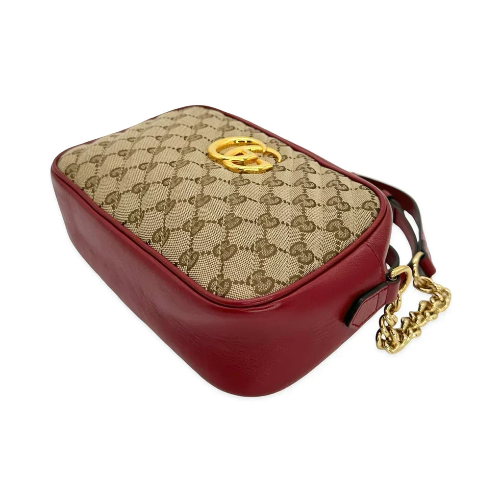 GUCCI  Quilted GG Canvas Small Marmont Camera Bag
