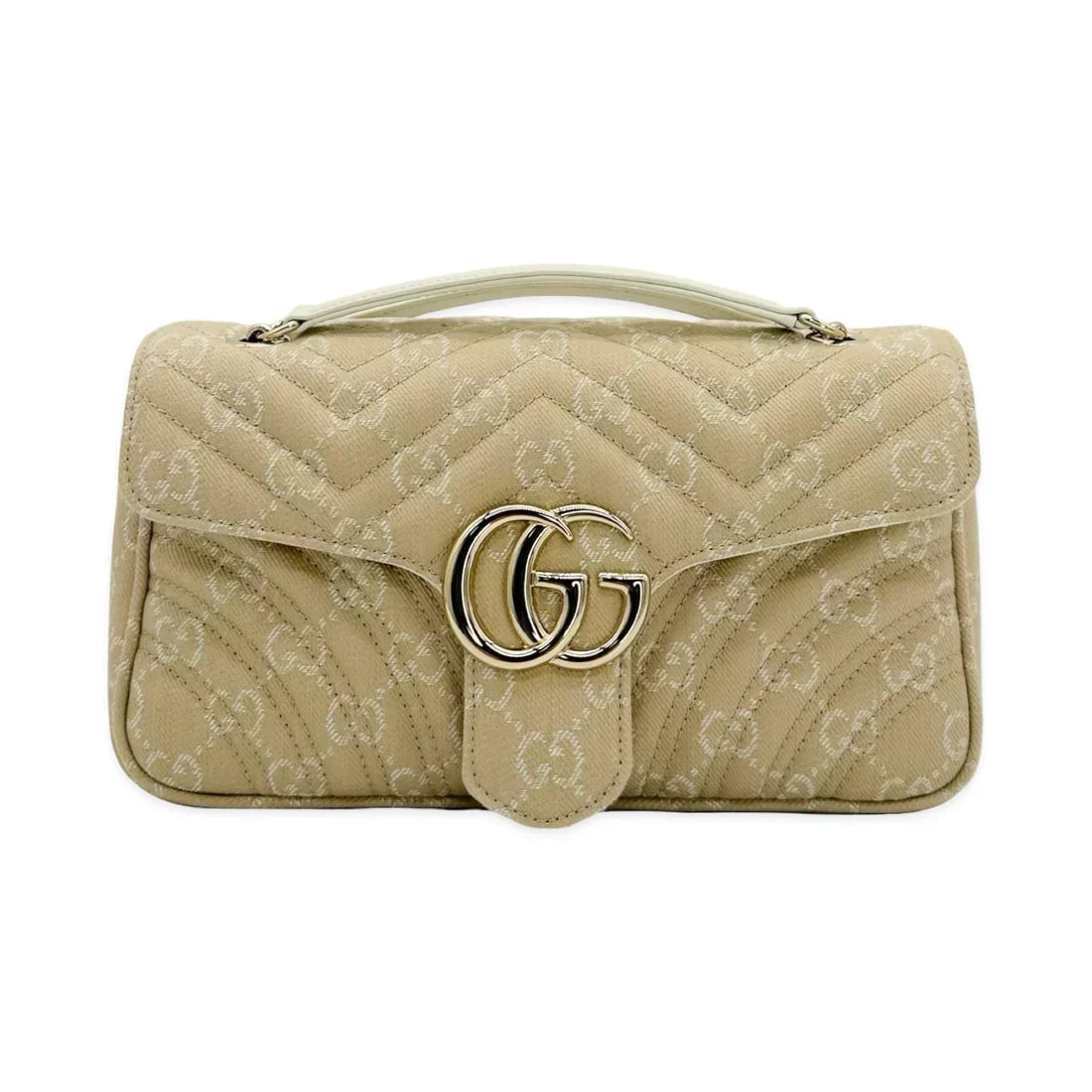Gucci GG Canvas Quilted Mixed Media Marmont Bag