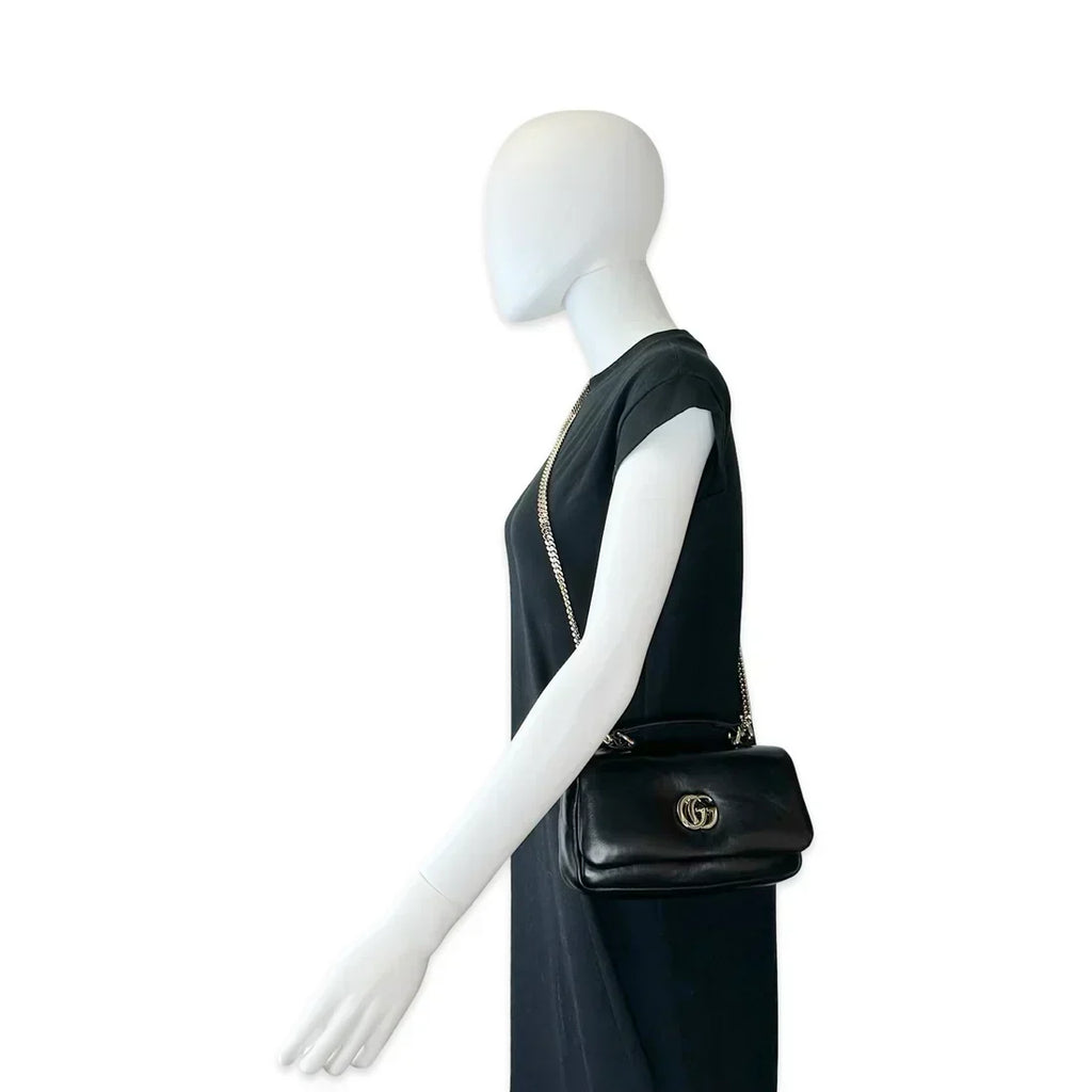 Gucci - Lambskin GG Milano Top Handle Bag
