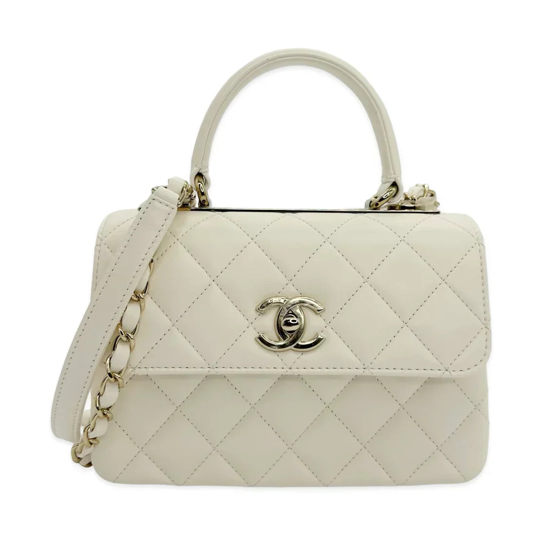 CHANEL  Quilted Lambskin Mini Trendy Top Handle