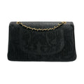 CHANEL  Coco Pleats Embossed Medium Classic Double Flap