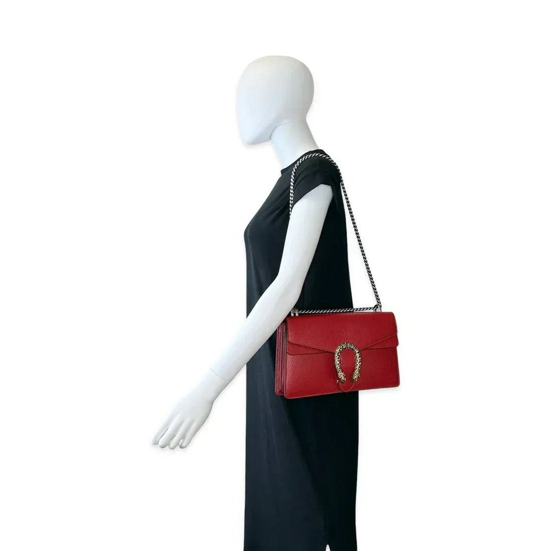 GUCCI  Grained Leather Small Dionysus Shoulder Bag