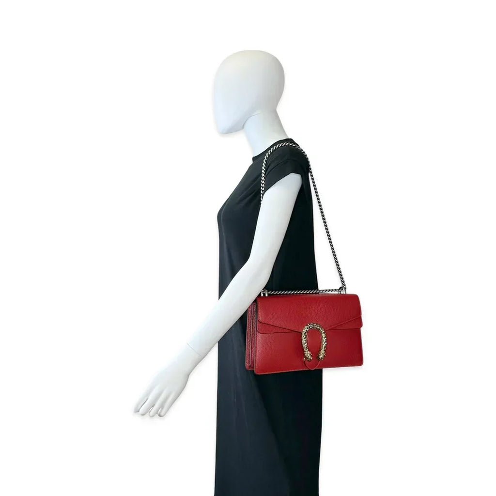 GUCCI  Grained Leather Small Dionysus Shoulder Bag