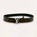 Louis Vuitton Damier Ebene Essential LV Leather Belt