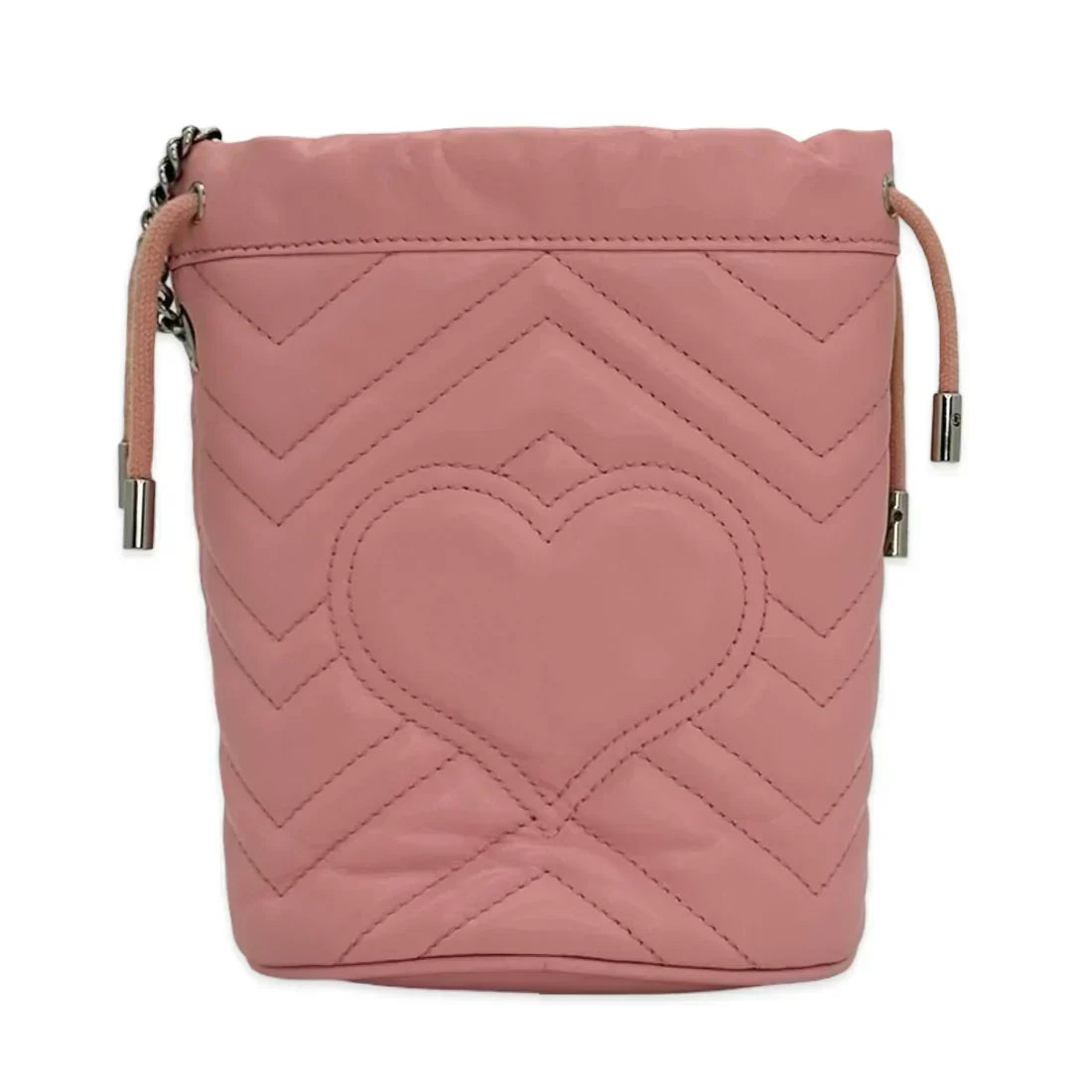 GUCCI  Quilted Leather GG Marmont Mini Bucket Bag