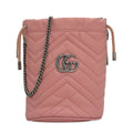 GUCCI  Quilted Leather GG Marmont Mini Bucket Bag