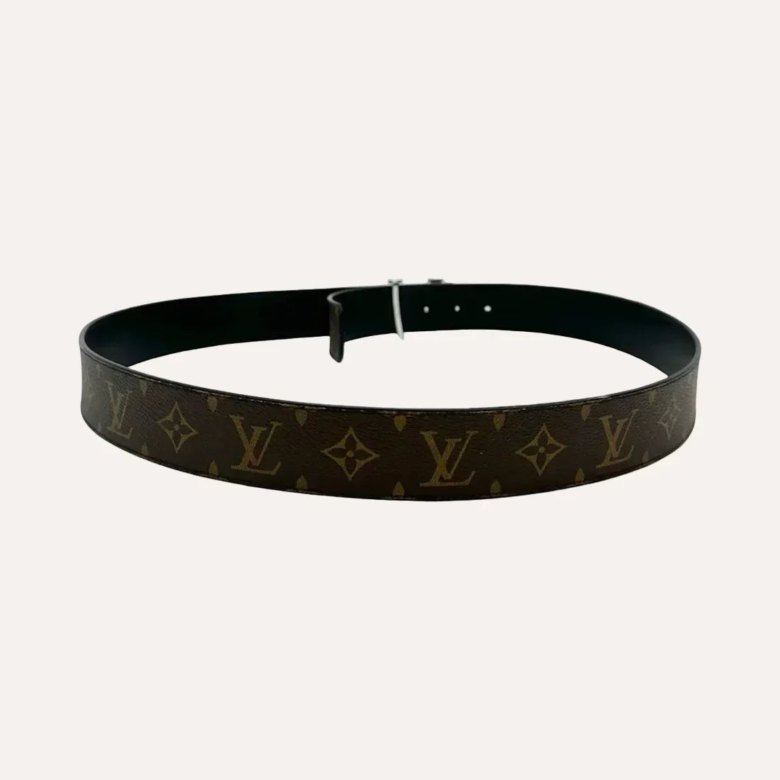 Louis Vuitton Damier Ebene Essential LV Leather Belt