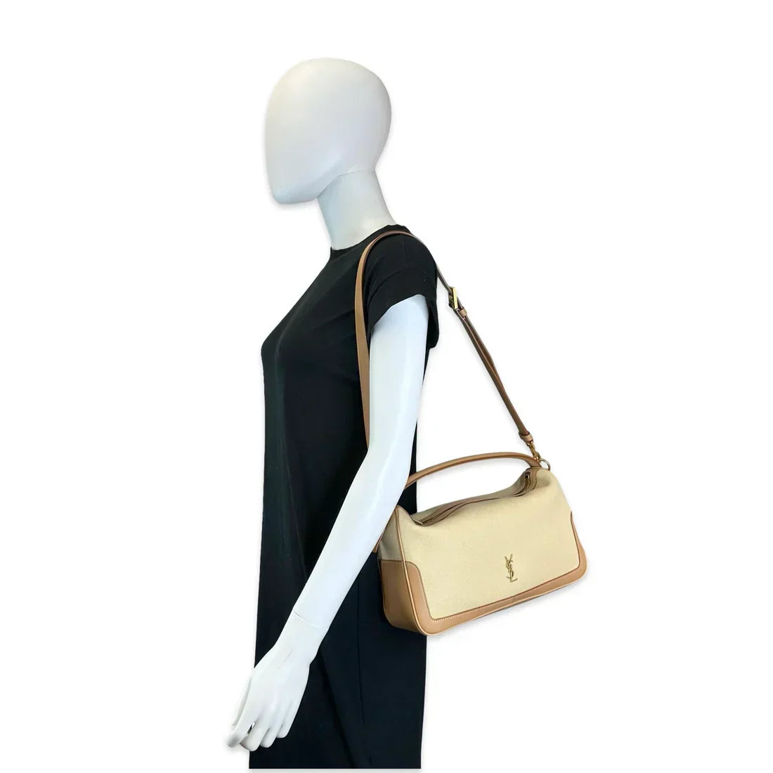SAINT LAURENT  Woven Canvas Supple Camera Bag
