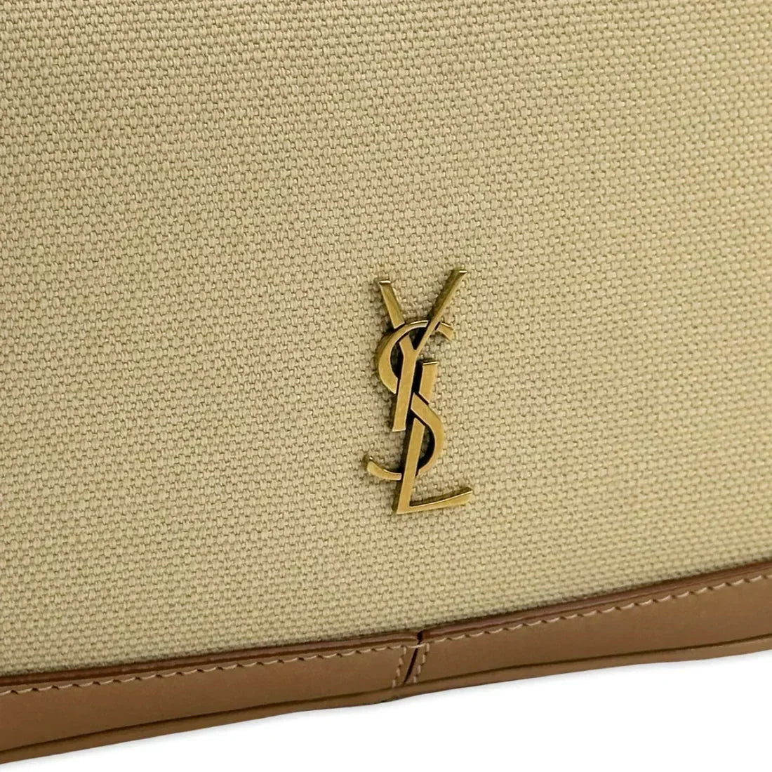 SAINT LAURENT  Woven Canvas Supple Camera Bag