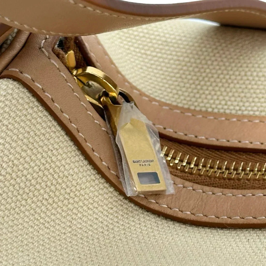 SAINT LAURENT  Woven Canvas Supple Camera Bag
