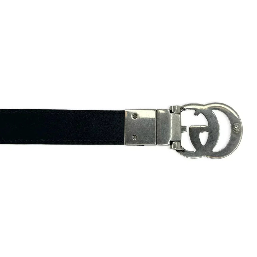 Gucci GG Supreme Thin Reversible Marmont Belt