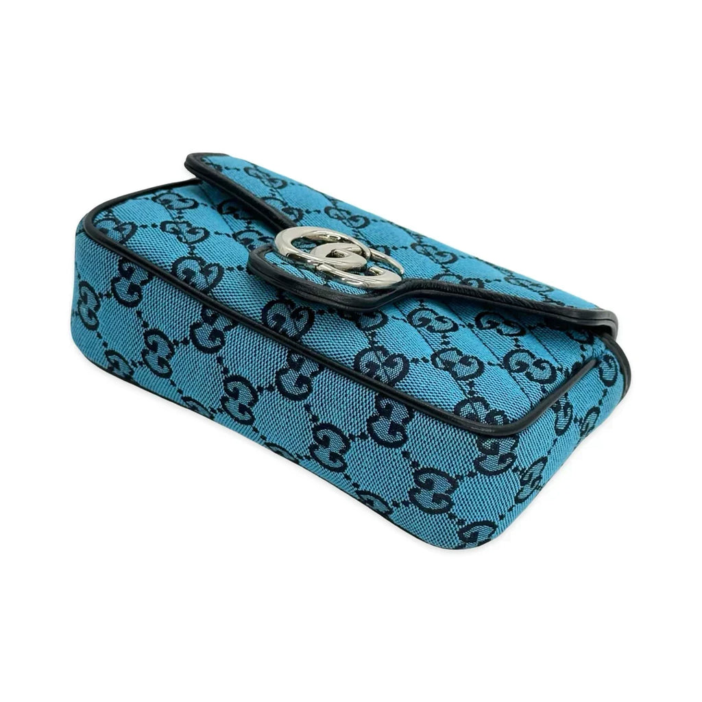 GUCCI  GG Canvas Super Mini Marmont Shoulder Bag