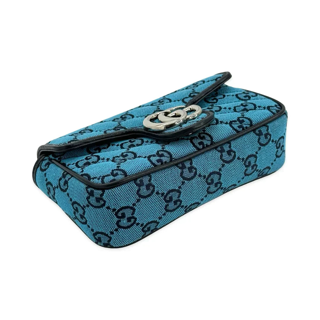 GUCCI  GG Canvas Super Mini Marmont Shoulder Bag