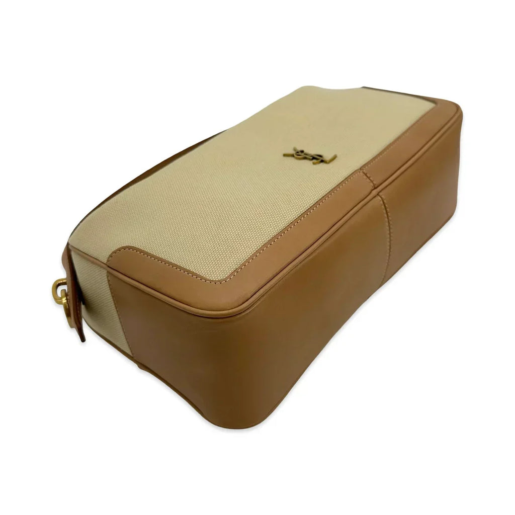 SAINT LAURENT  Woven Canvas Supple Camera Bag