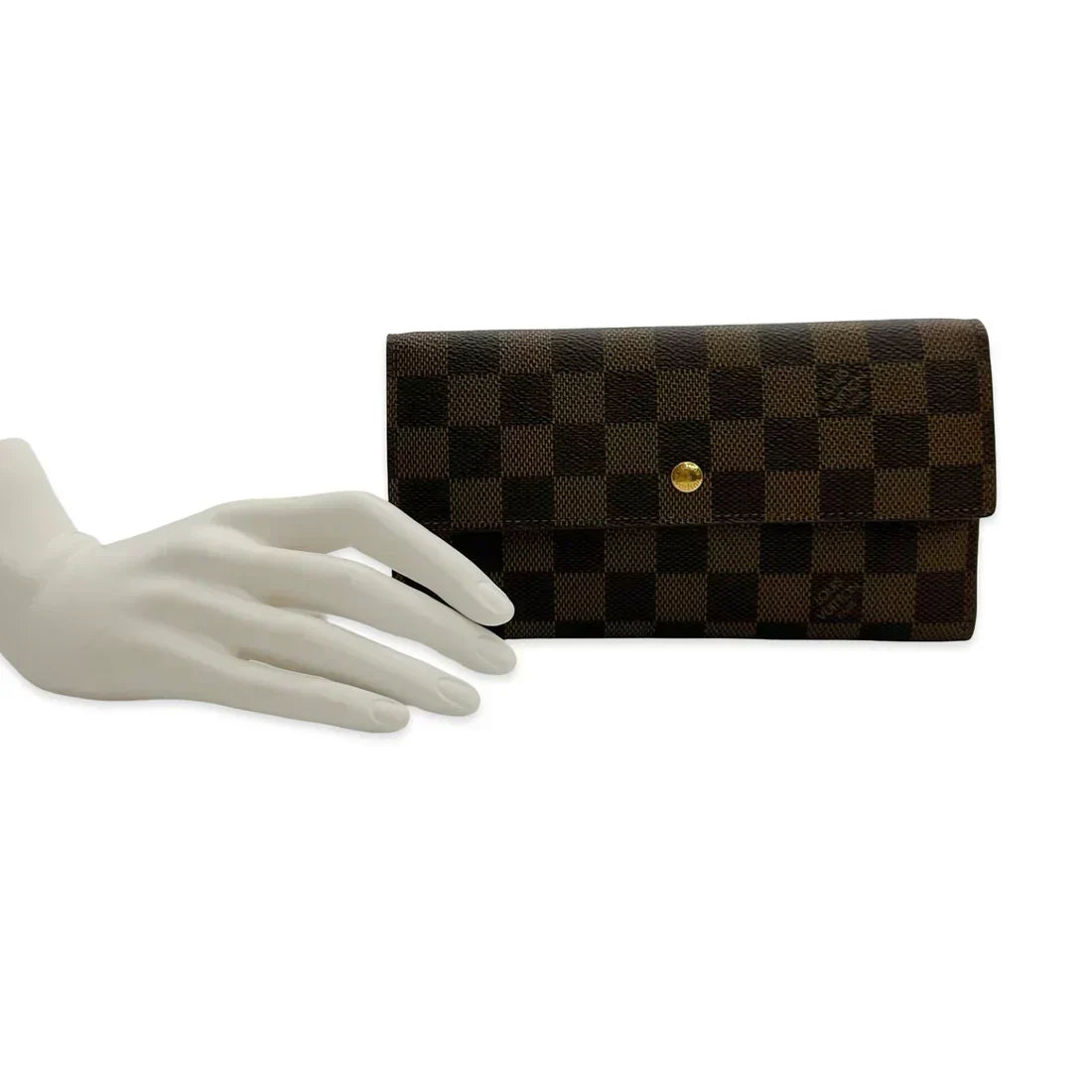 LOUIS VUITTON  Damier Ebene Sarah Wallet