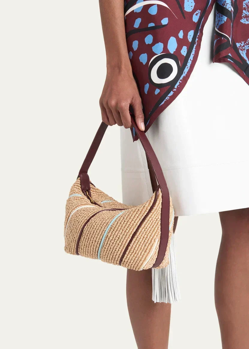 Bottega Veneta Wallace Mini Striped Shoulder Bag