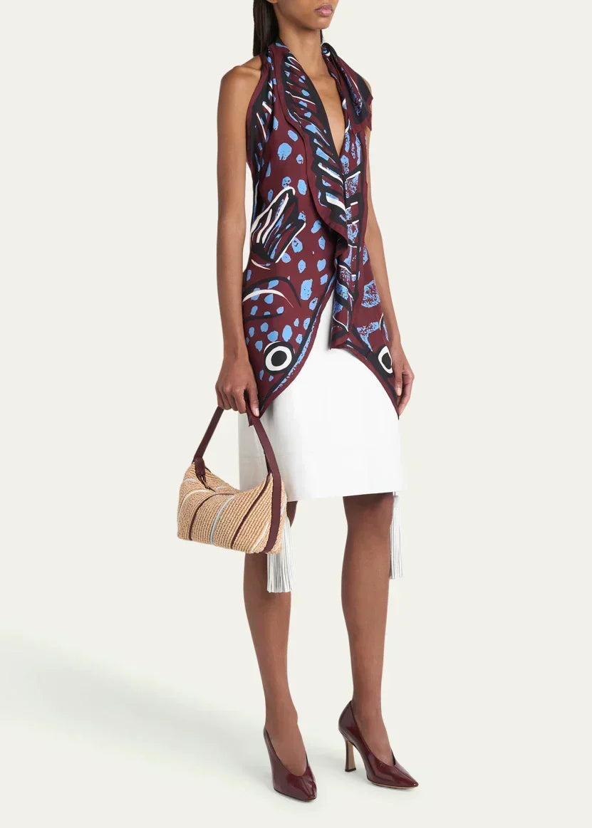 Bottega Veneta Wallace Mini Striped Shoulder Bag