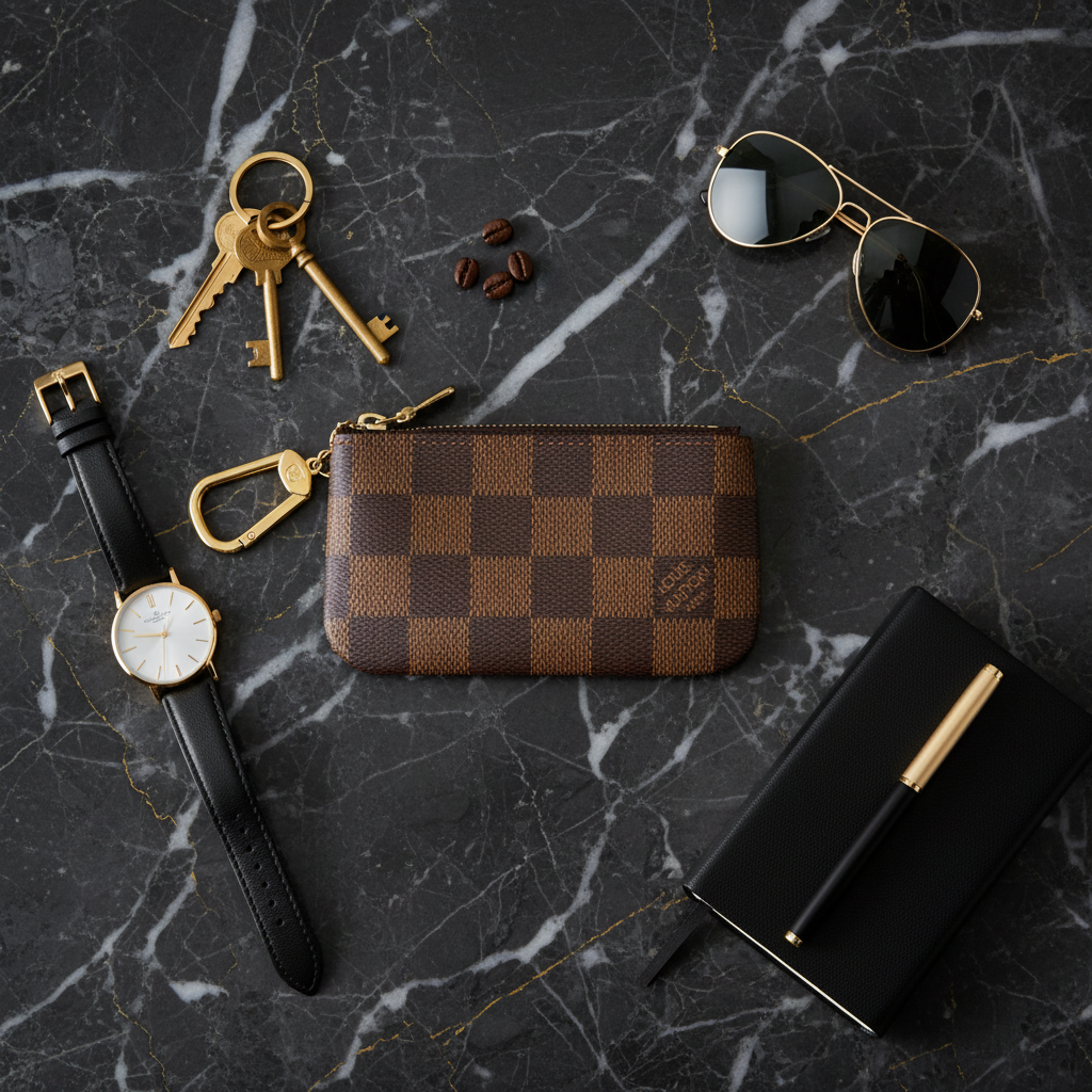 Louis Vuitton Key Pouch – Damier Ebène Canvas