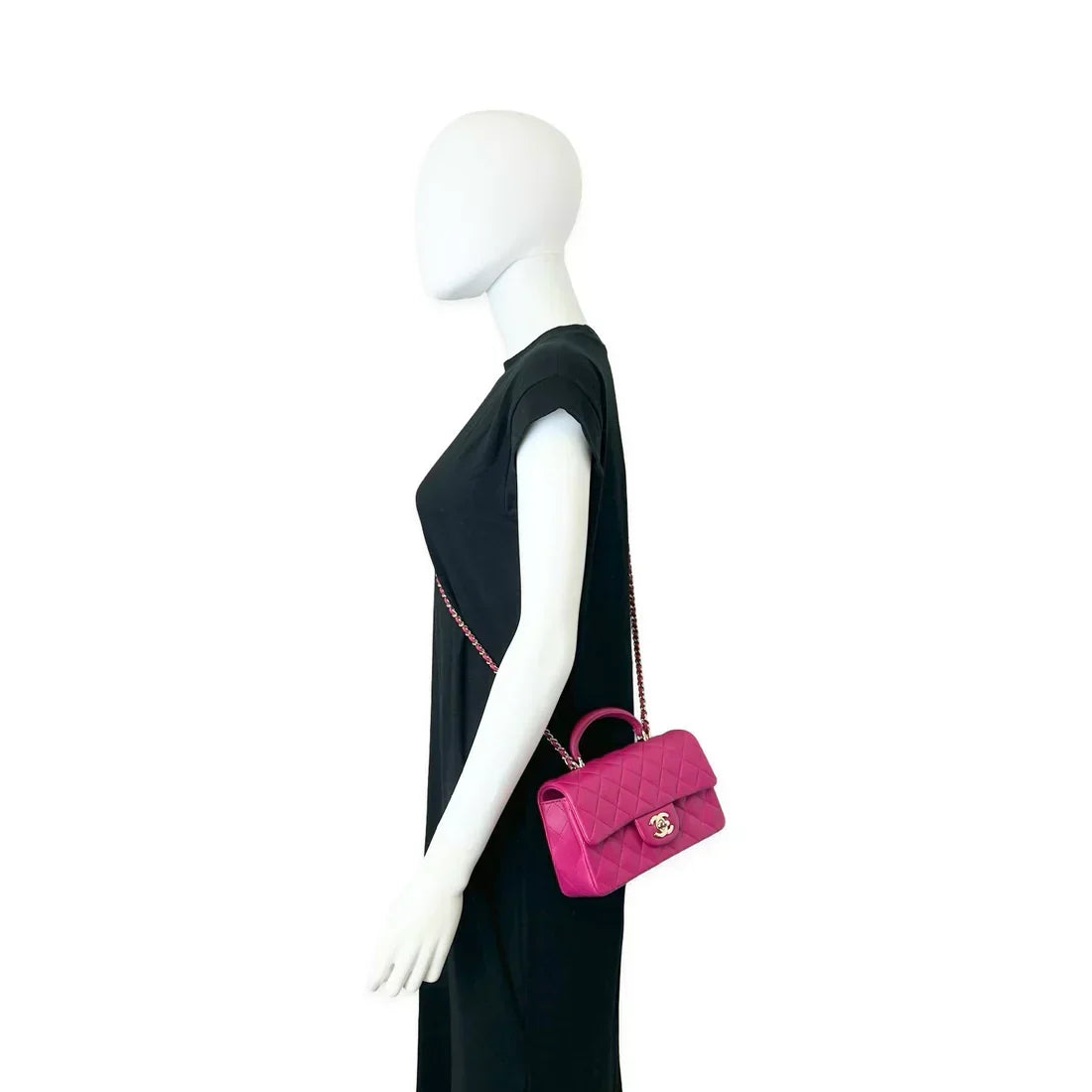 CHANEL  Quilted Lambskin Mini Rectangular Top Handle