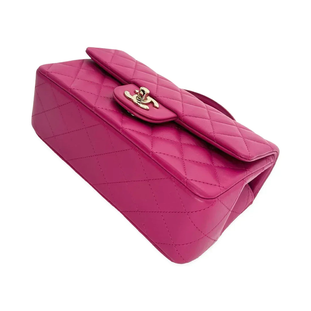 CHANEL  Quilted Lambskin Mini Rectangular Top Handle