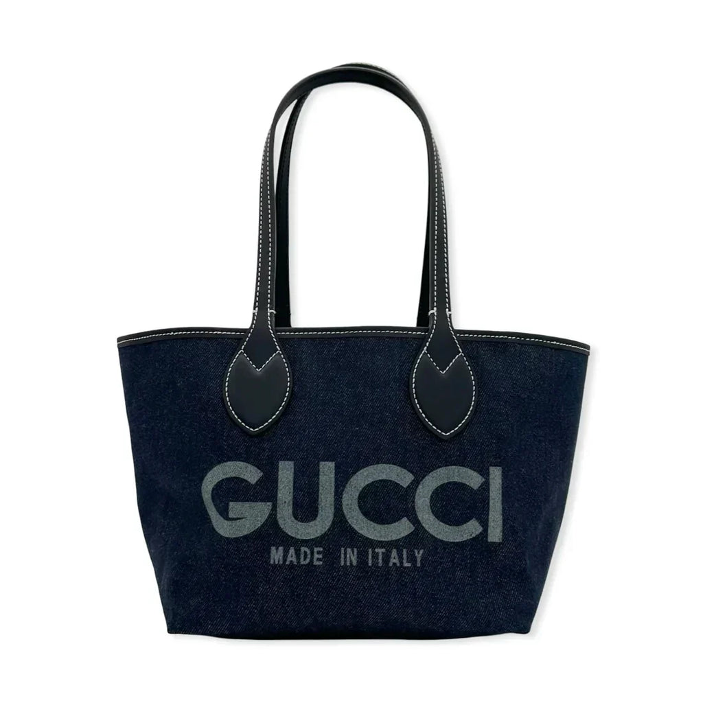 GUCCI  GG Supreme Reversible Denim Logo Tote
