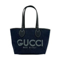 GUCCI  GG Supreme Reversible Denim Logo Tote