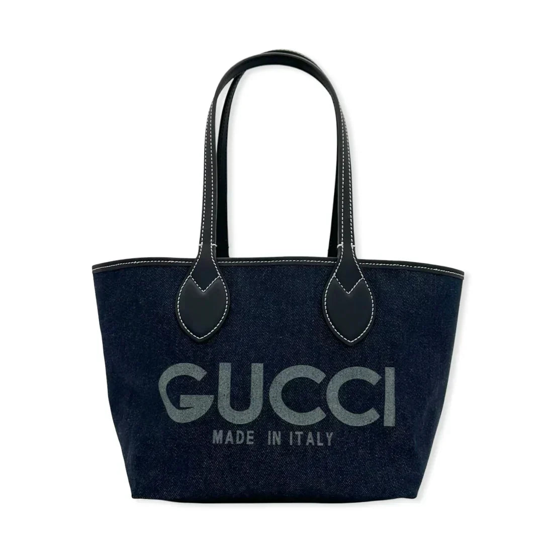 GUCCI  GG Supreme Reversible Denim Logo Tote