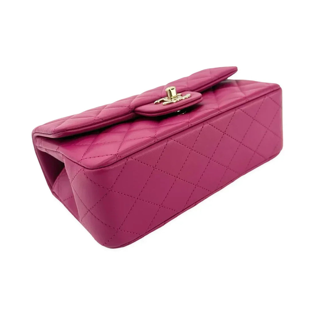 CHANEL  Quilted Lambskin Mini Rectangular Top Handle